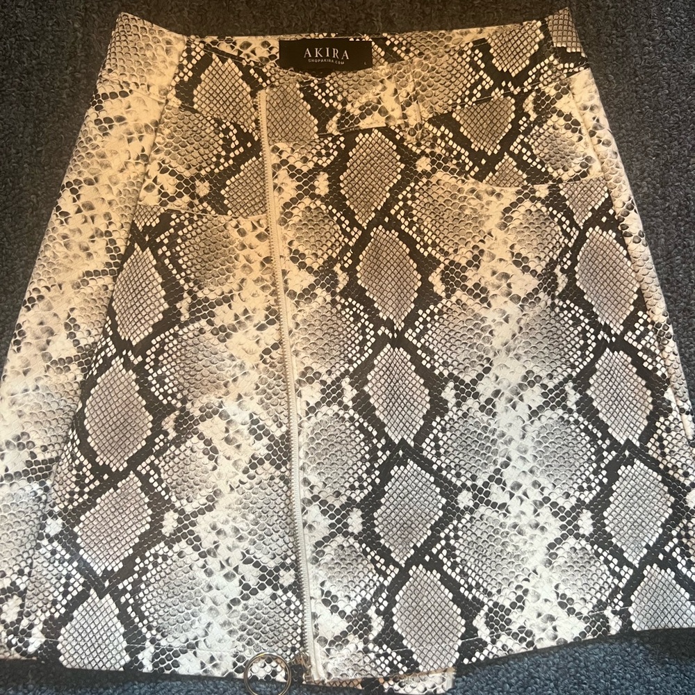 Akira snakeskin skirt